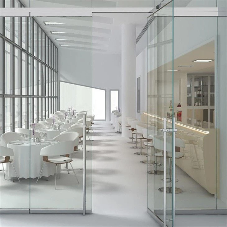 frameless swing glass door